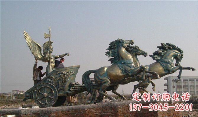 西安阿波罗战车广场景观铜雕 (2)