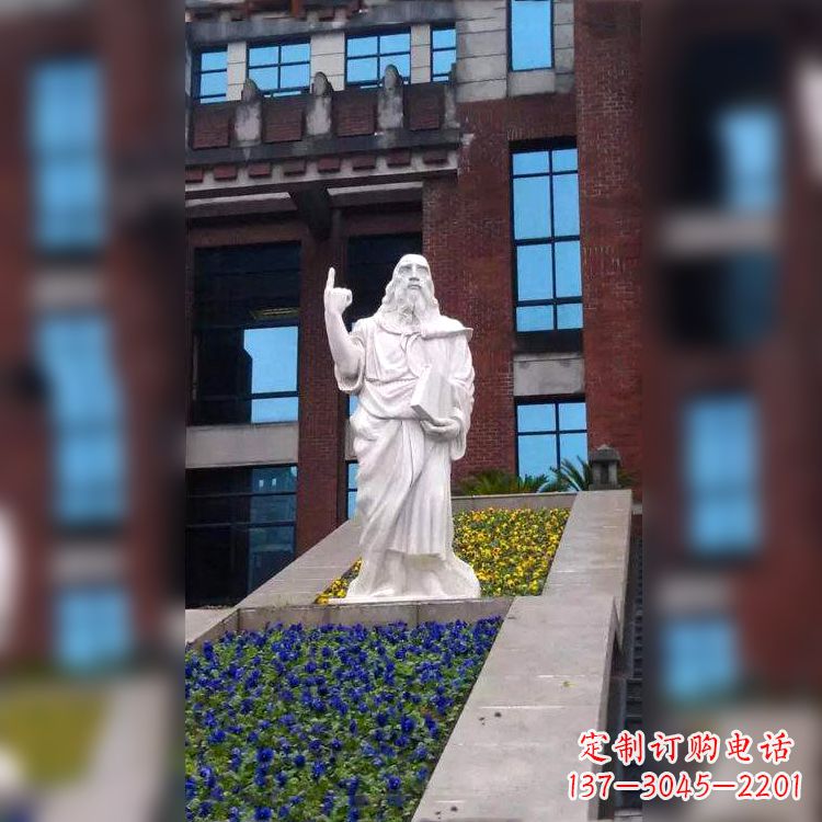 西安柏拉图精美石雕像，传承哲学大师的精神