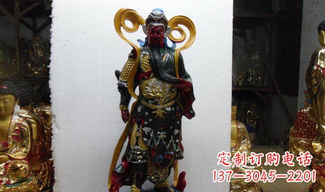 西安关公玻璃钢彩绘刀