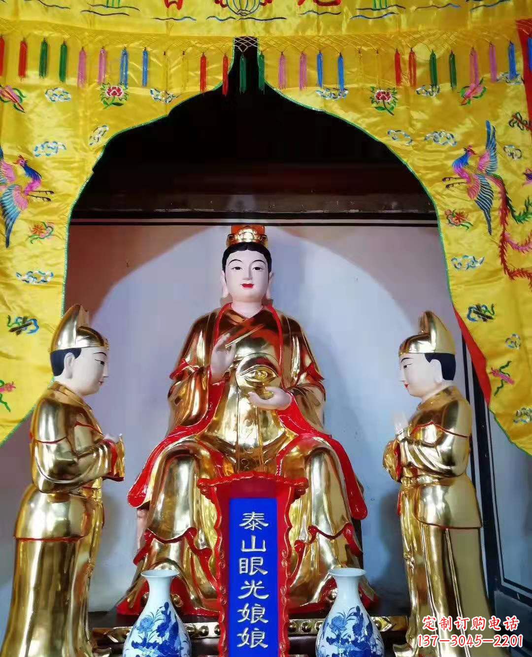 西安玻璃钢彩绘佛像雕塑寺庙景观雕塑