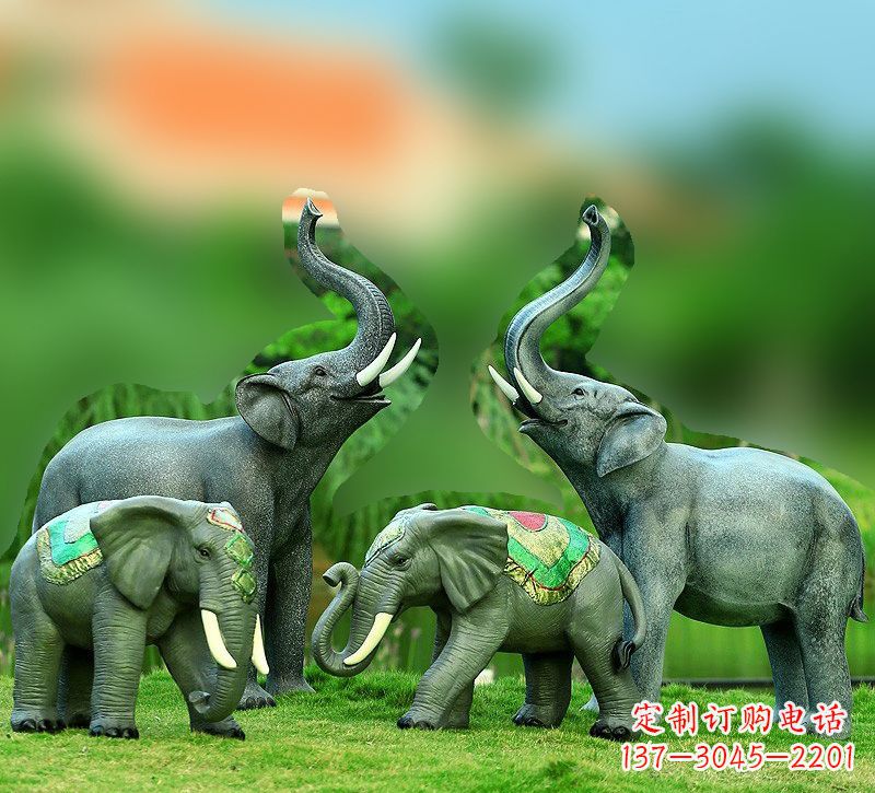西安玻璃钢大象雕塑——把大象的优雅带入现代