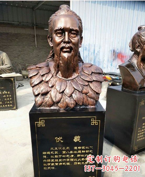 西安玻璃钢雕刻伏羲头像