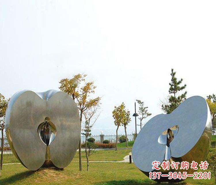 西安不锈钢雕刻的苹果