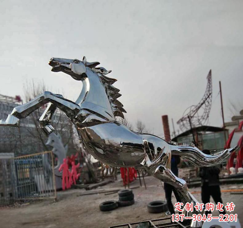 西安不锈钢奔跑马雕塑