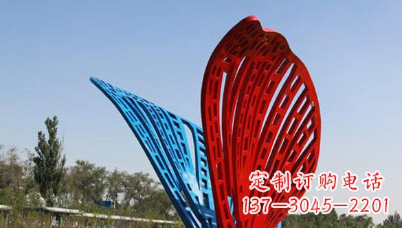 西安不锈钢蝴蝶雕塑美丽的实物表达