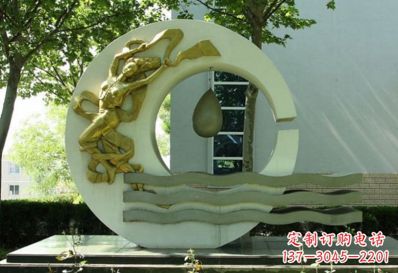 西安不锈钢嫦娥奔月雕塑——传承中华文化