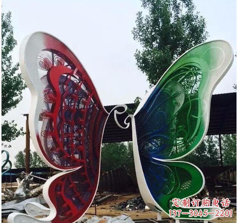 西安不锈钢城市彩色蝴蝶雕塑——美丽的视觉盛宴