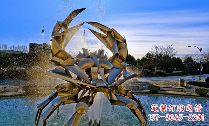 西安精美不锈钢螃蟹雕塑