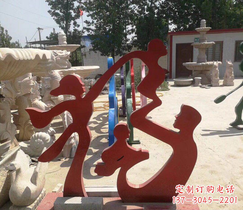西安不锈钢福字雕塑