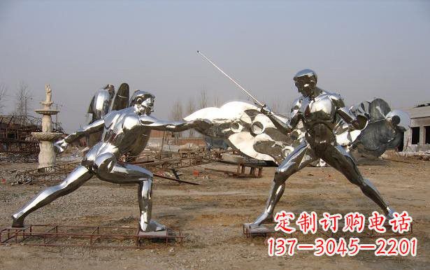 西安不锈钢雕刻的运动员雕塑