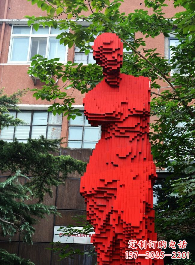 西安不锈钢抽象维纳斯雕塑街边景观雕塑