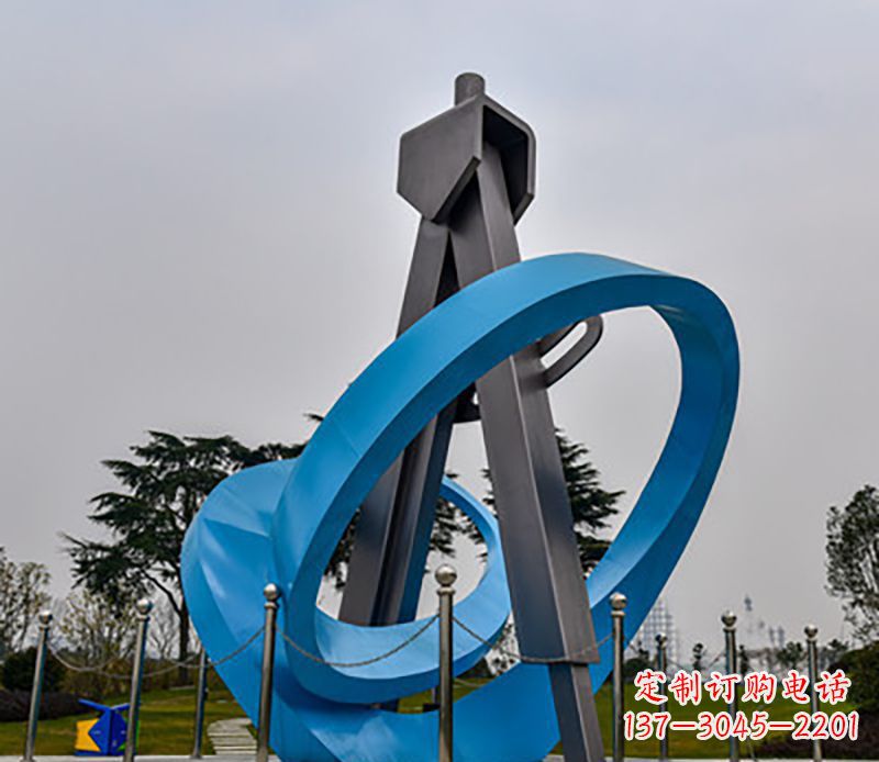 西安精美的不锈钢圆规雕塑
