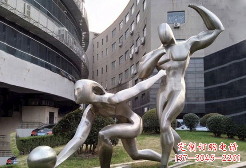 西安不锈钢打保龄球雕塑