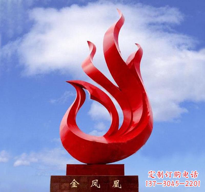 西安不锈钢凤凰雕塑——精致灵动的艺术品