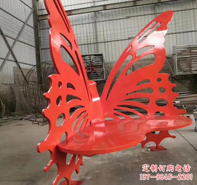 西安不锈钢蝴蝶座椅雕塑美丽的艺术作品