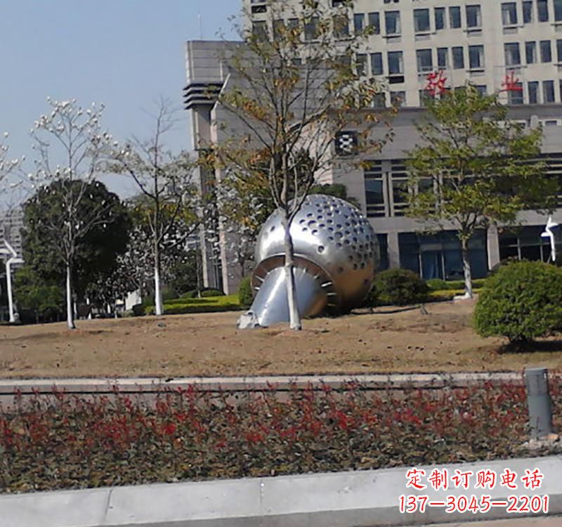 西安不锈钢简约话筒雕塑