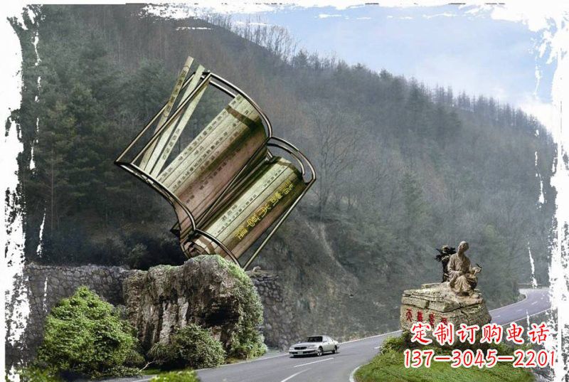 西安神农本草经竹简雕塑——传承中华文化精髓