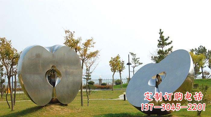西安不锈钢苹果雕塑象征新生活的精神