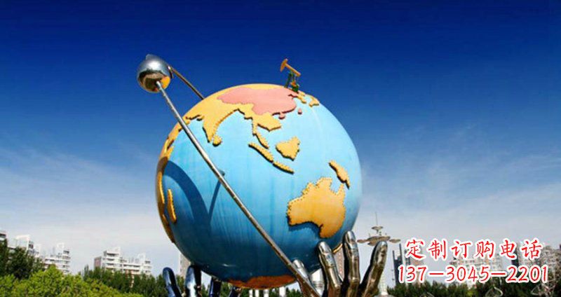 西安不锈钢地球雕塑一个充满环保意义的艺术品