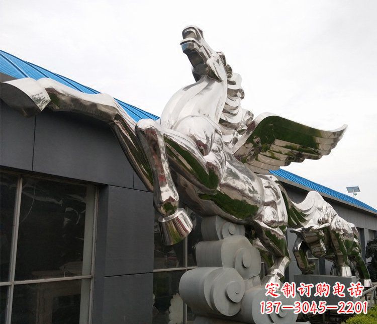 西安不锈钢飞马城市雕塑展现城市精神