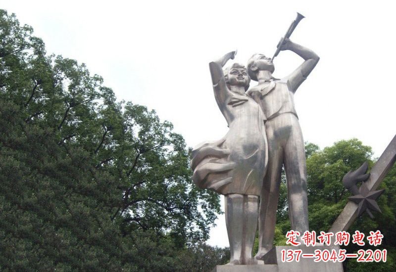 西安不锈钢小学生雕塑