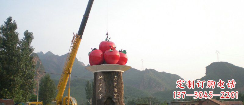 西安不锈钢苹果雕塑缔造城市风采