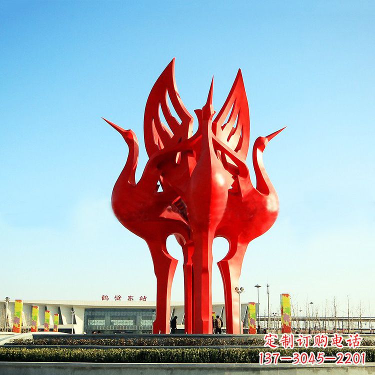 西安“仙鹤之歌仙鹤雕塑的精彩瞬间”