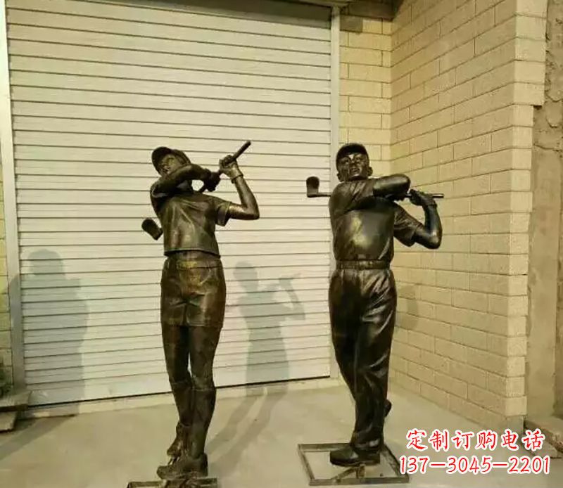 西安高尔夫雕塑精致的艺术细节