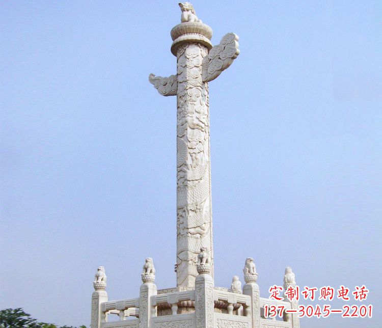 西安大理石华表雕塑