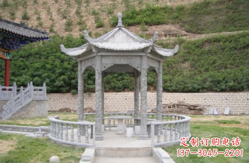 西安精美大理石凉亭雕塑