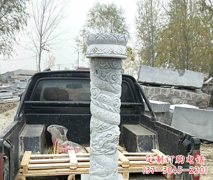 西安大理石盘龙柱石雕