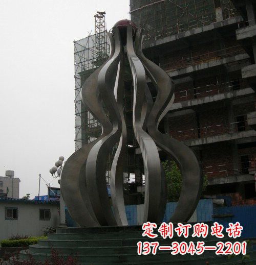 西安优雅大气的不锈钢葫芦雕塑