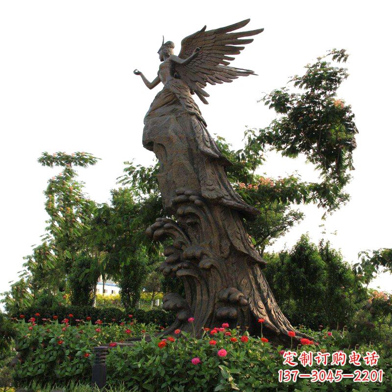 西安中领雕塑-神话传说中的精卫海景观雕塑