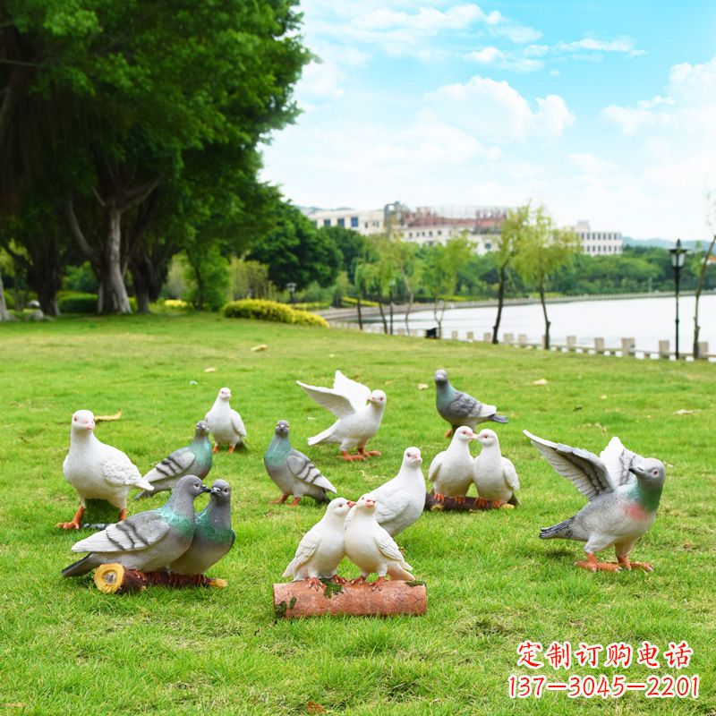 西安大学和平鸽雕塑