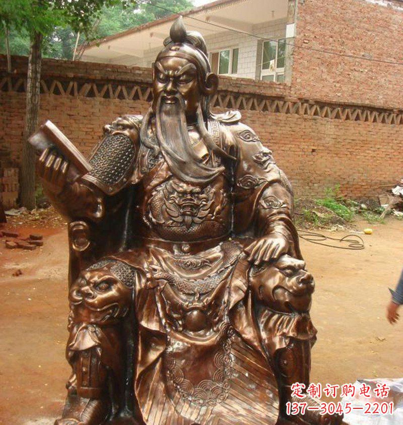西安传承古典文化，唯美古典雕塑-关公铜雕