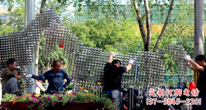 西安中领雕塑 - 动物抽象不锈钢雕塑