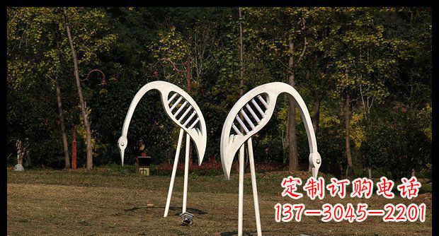 西安精美不锈钢仙鹤雕塑