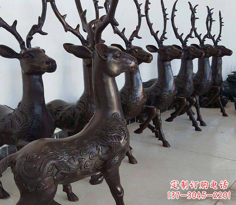 西安产品名称精美梅花鹿铜雕