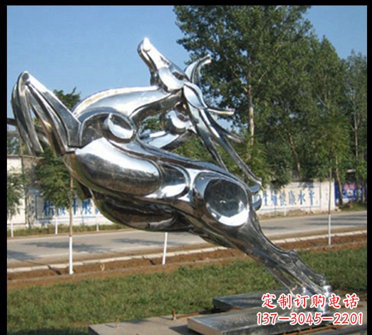 西安梅花鹿不锈钢雕塑新美的精美装饰