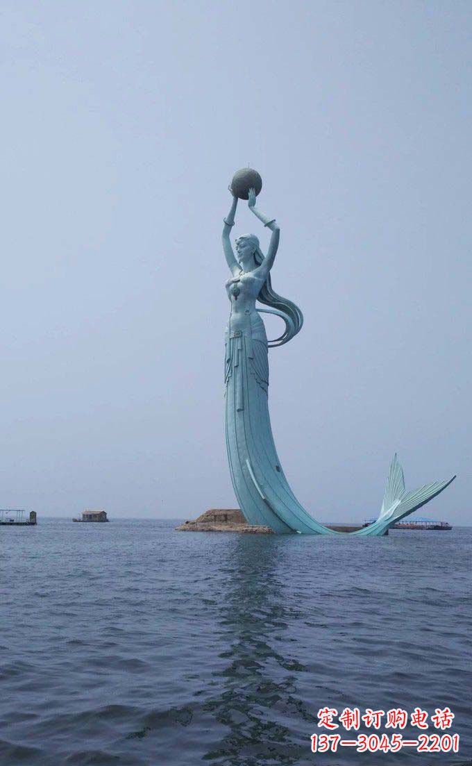 西安海洋美人鱼不锈钢雕塑