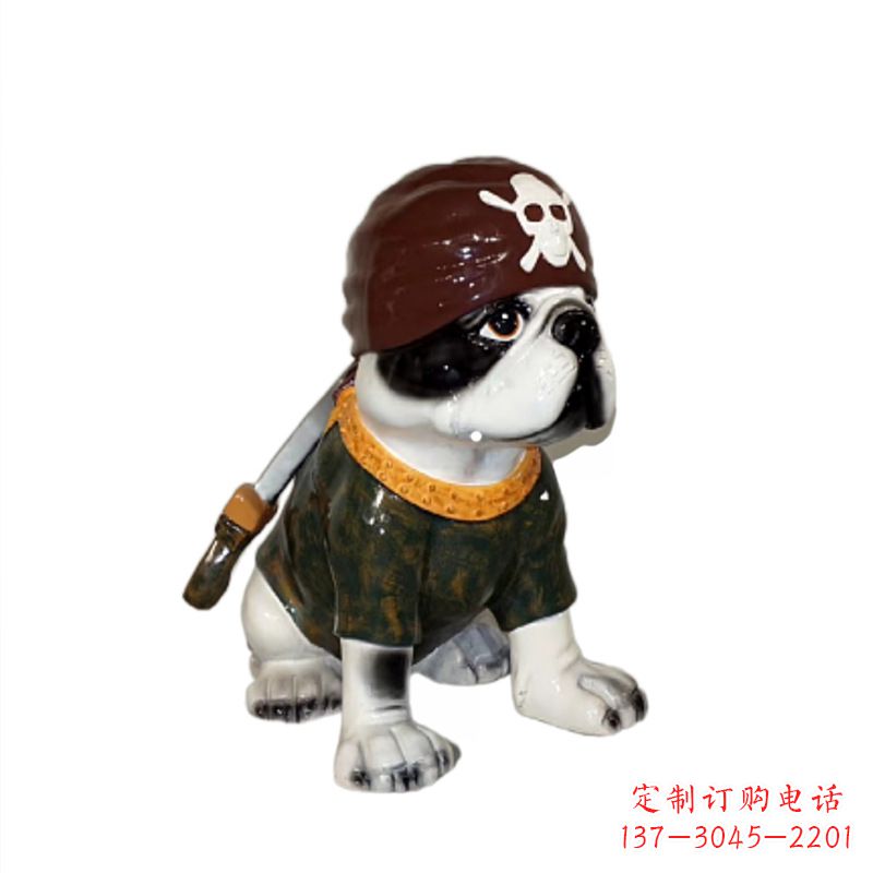 西安海盗斗牛犬雕塑,精美外观,彰显激情
