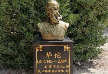 西安传承古代名人——华佗铜雕