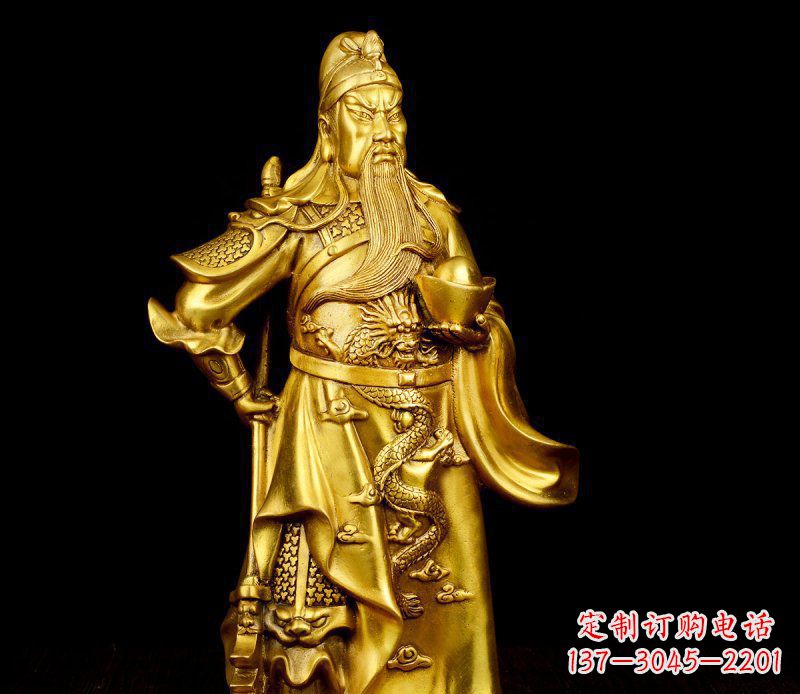西安关公铜雕,传承古典传统