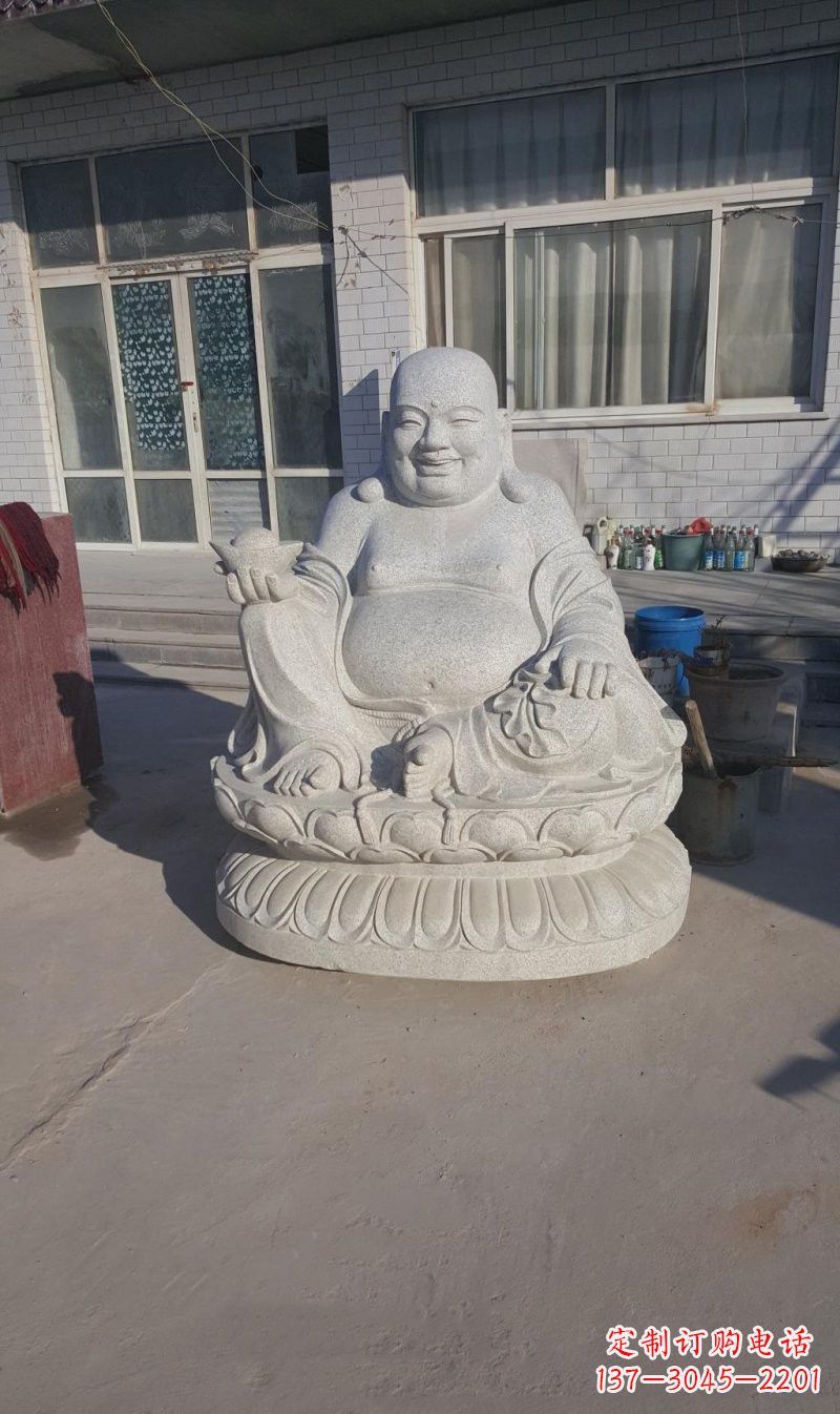 西安石雕坐式弥勒佛