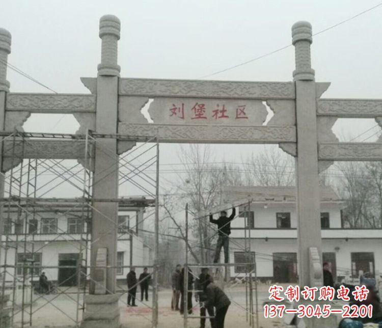 西安石牌坊道路石雕
