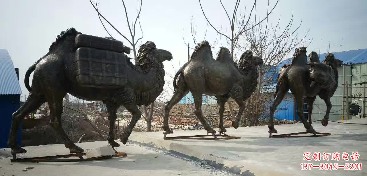 西安丝绸之路铜骆驼雕塑