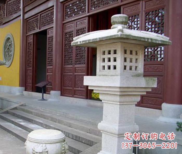 西安寺庙景观镂空石灯石雕