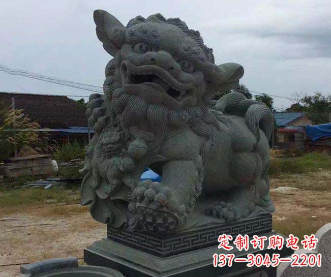 西安寺庙景观南方狮子石雕