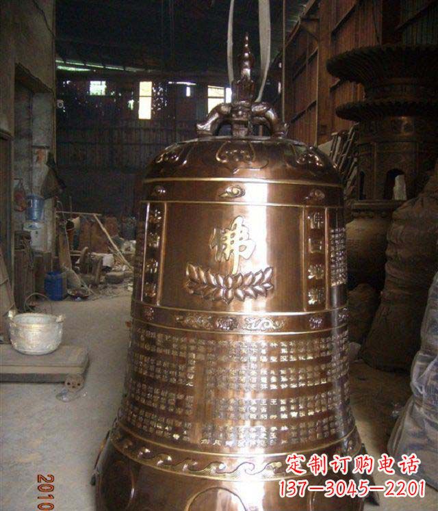 西安寺庙铸铜钟铜雕