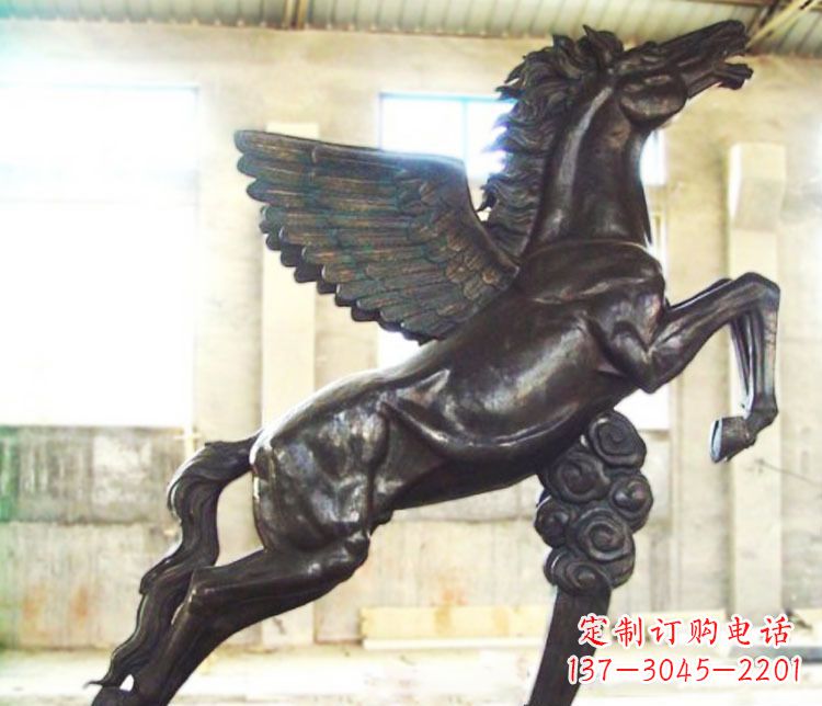 西安铜雕奔跑飞马雕塑